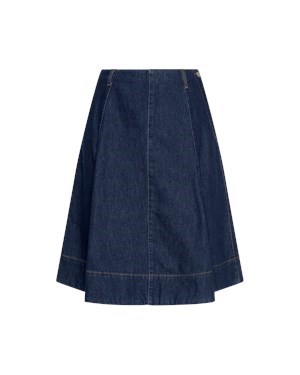 MSCH Adna Alena Denim Nederdel, Mørkeblå